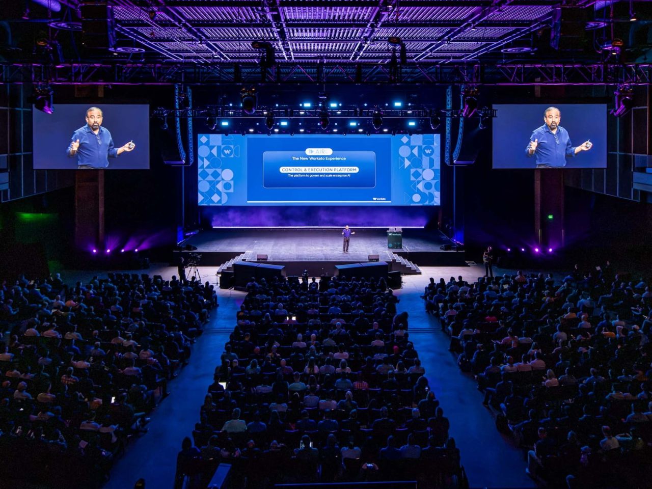 Main stage keynote at World of Workato Las Vegas